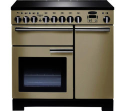 RANGEMASTER  Professional Deluxe 90 Electric Induction Range Cooker - Cream & Chrome
